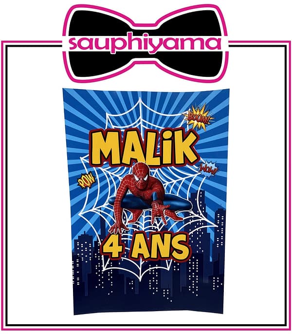 affiche a4 spiderman personnalisé sauphiyama