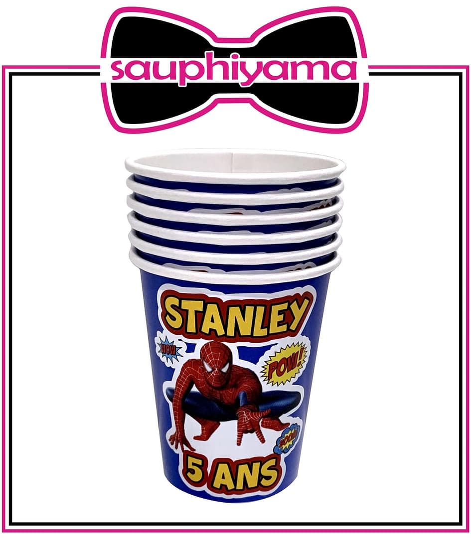 gobelet spiderman personnalisé sauphiyama