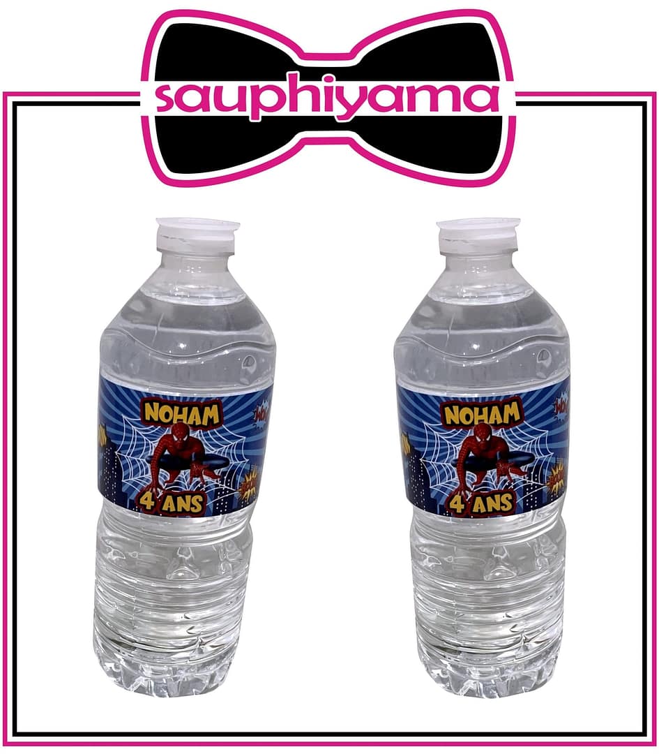 10 Contours de bouteilles Spiderman à personnaliser – Image 3
