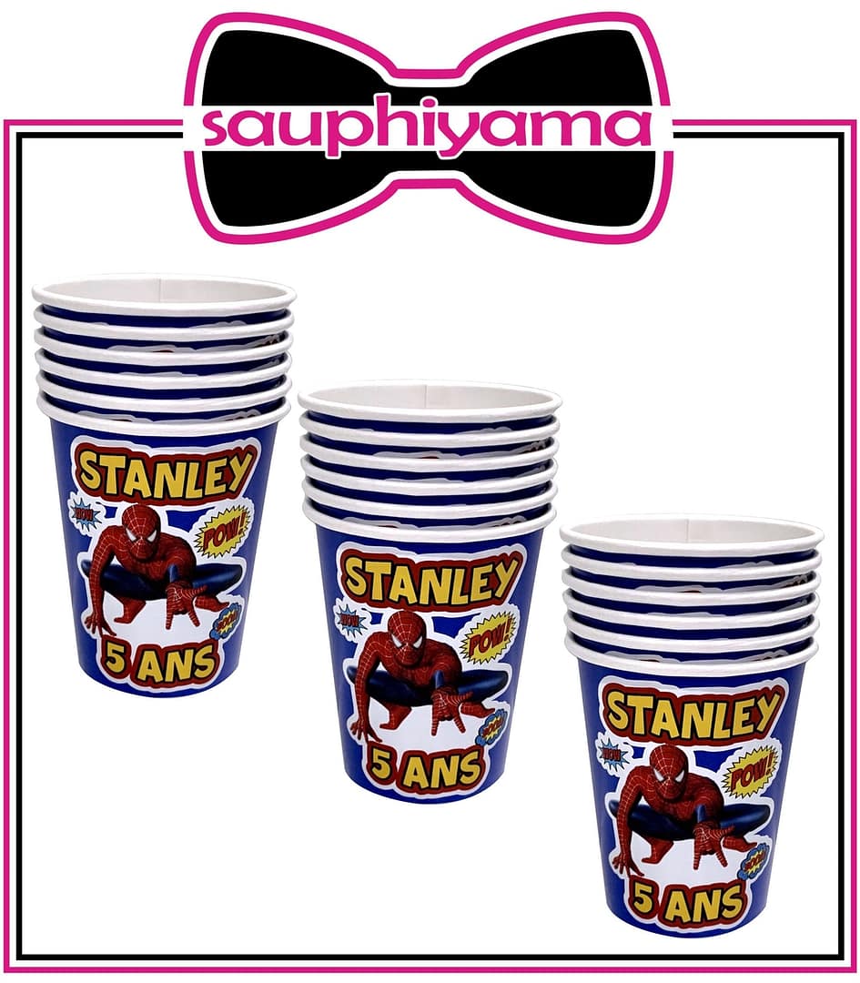10 Gobelets en carton Spiderman à personnaliser – Image 3