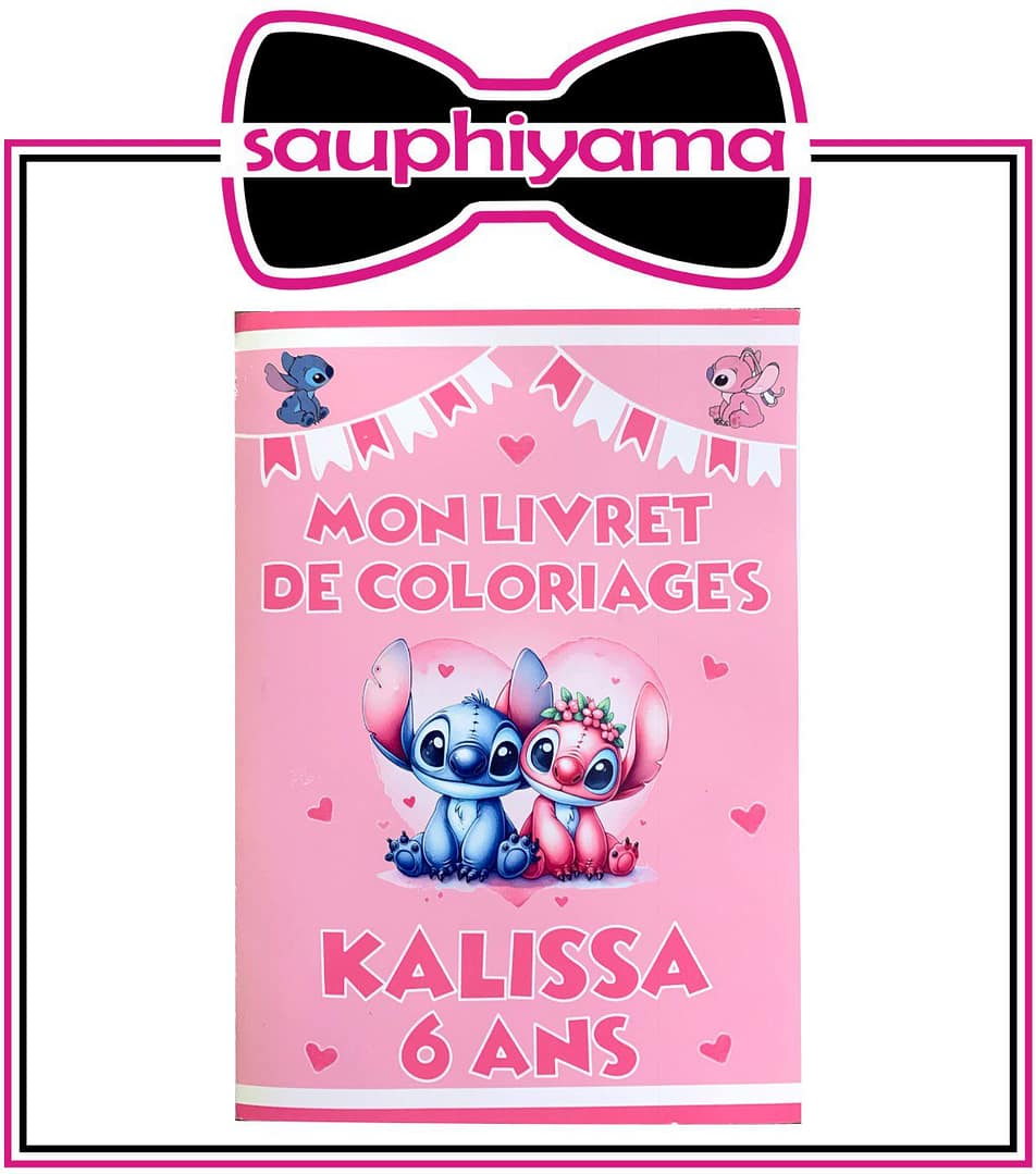 3 Livrets de coloriages + crayons Lilo & Stitch à personnaliser – Image 2