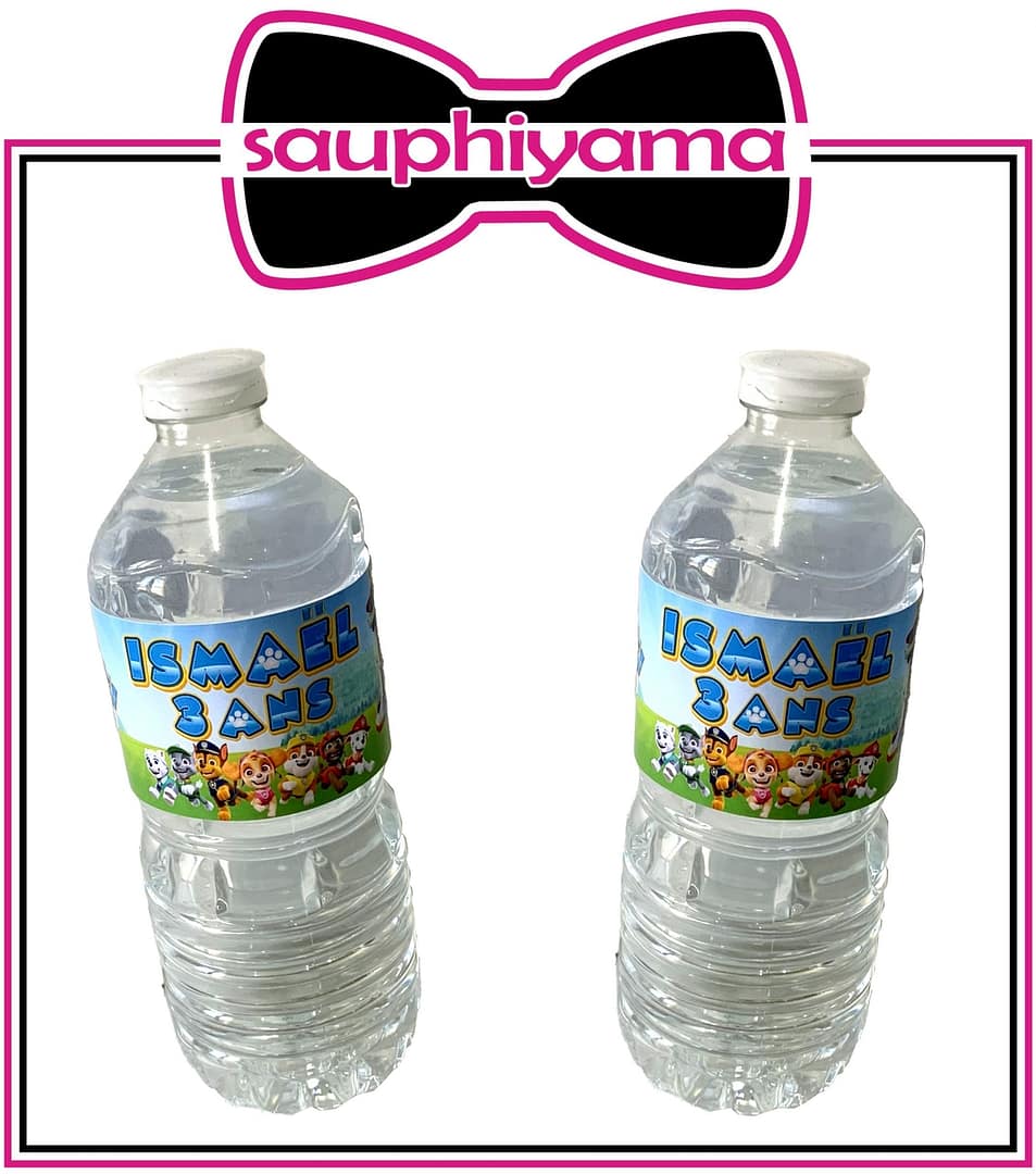 10 contours de bouteilles Pat Patrouille à personnaliser – Image 3