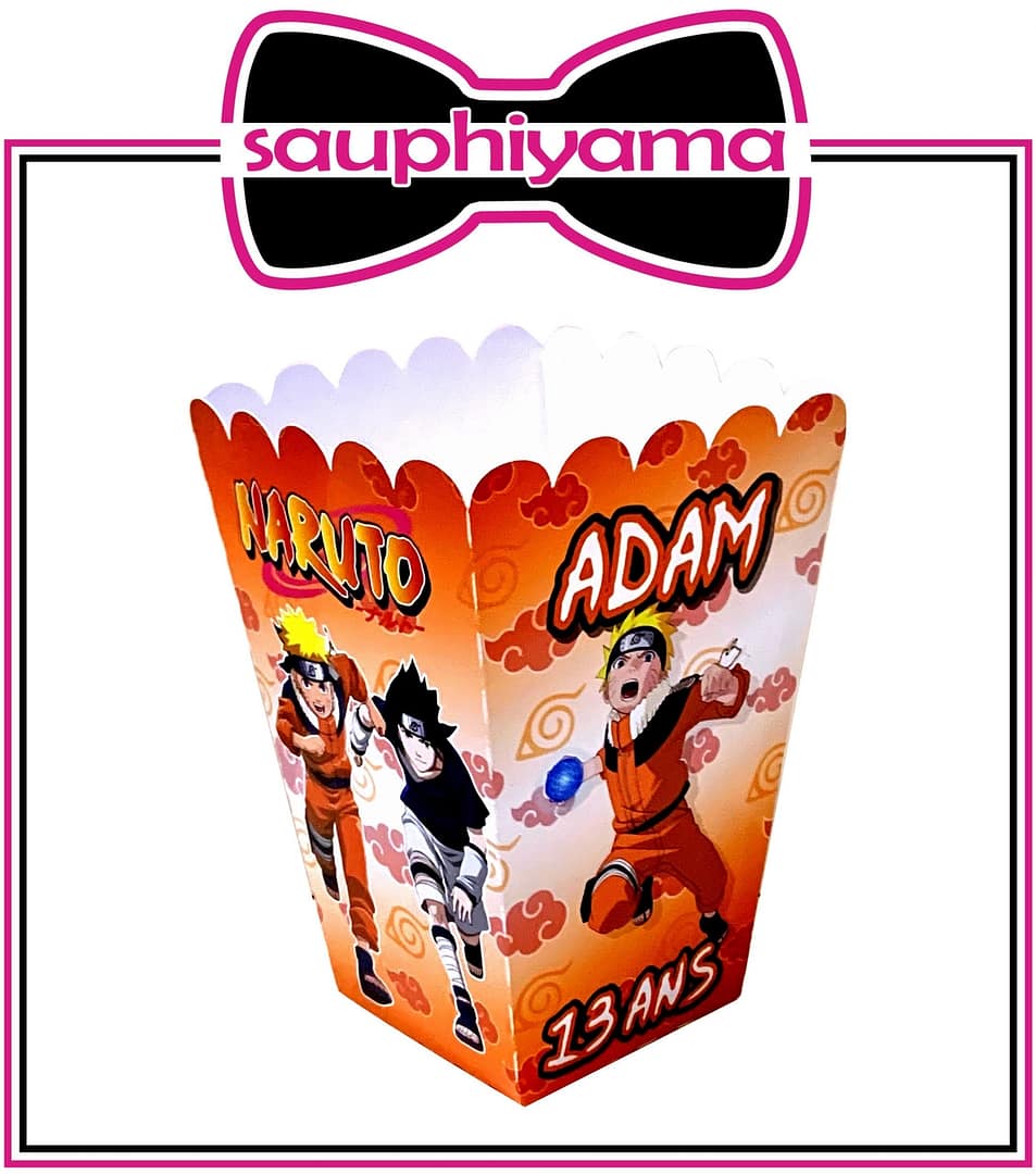 10 Pots pop-corn Naruto à personnaliser – Image 2