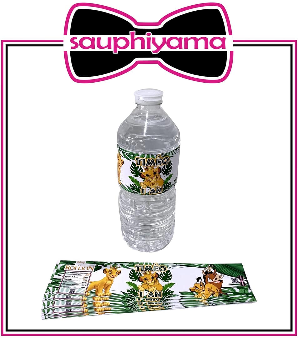 10 Contours de bouteilles le Roi Lion à personnaliser – Image 2