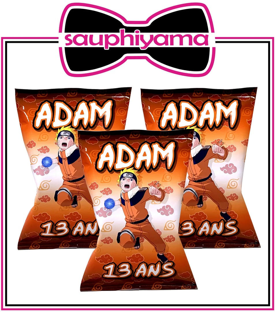 5 Paquets de chips Naruto à personnaliser – Image 3