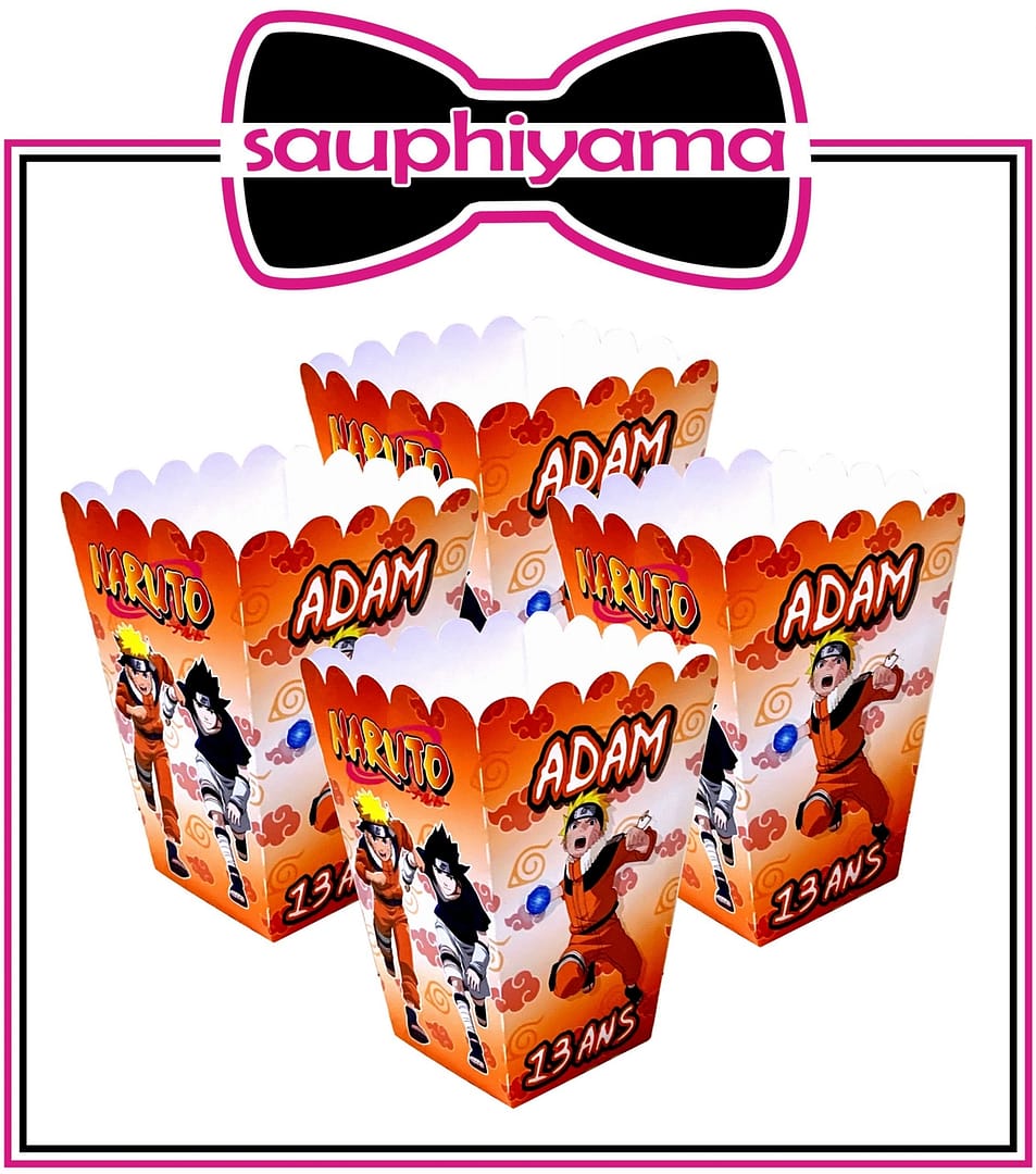 10 Pots pop-corn Naruto à personnaliser – Image 3