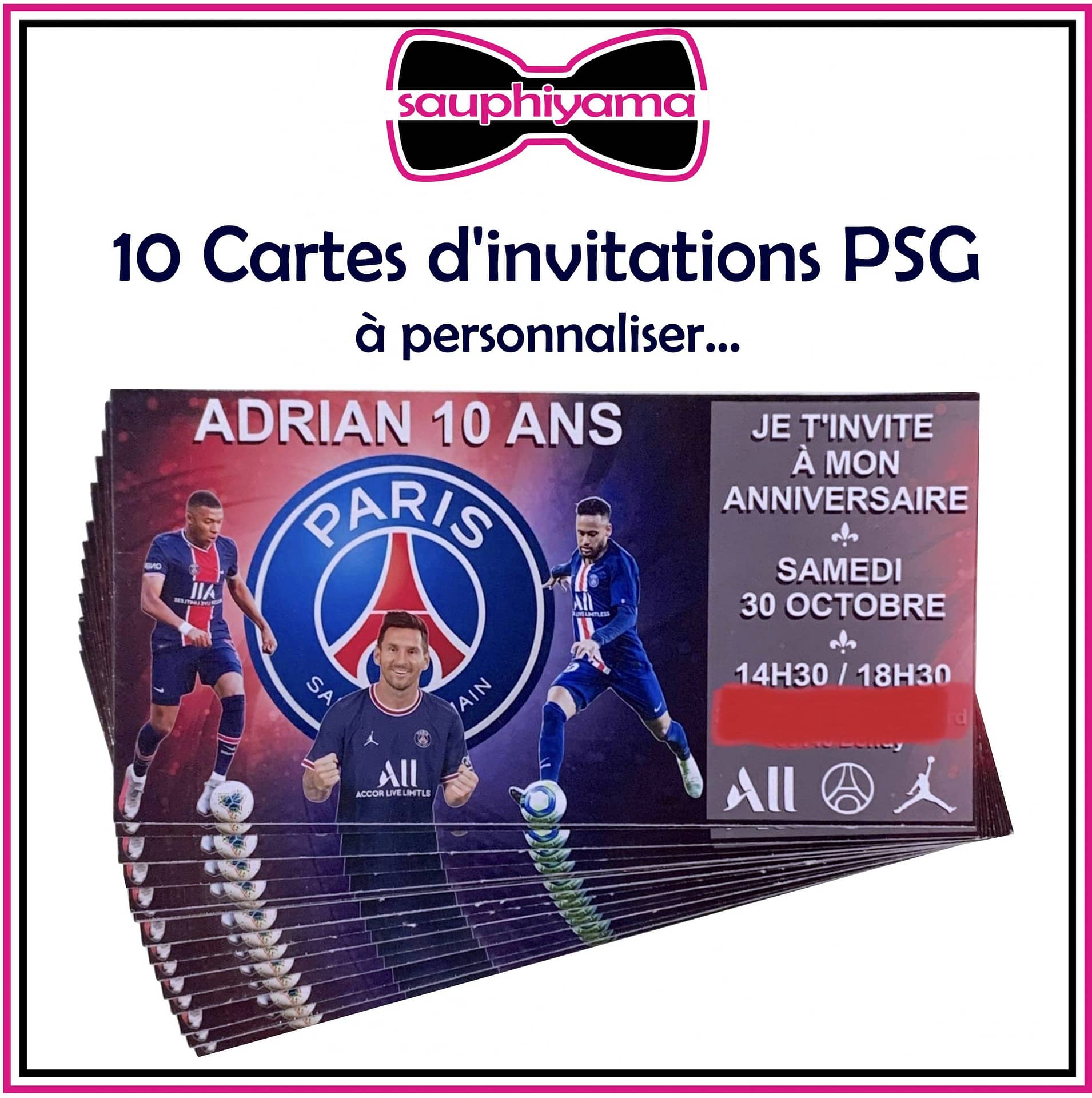 Carte Anniversaire Psg à Imprimer Gratuite 10 Cartes d'invitations PSG à personnaliser - Personnalisez vos évènements à votre image